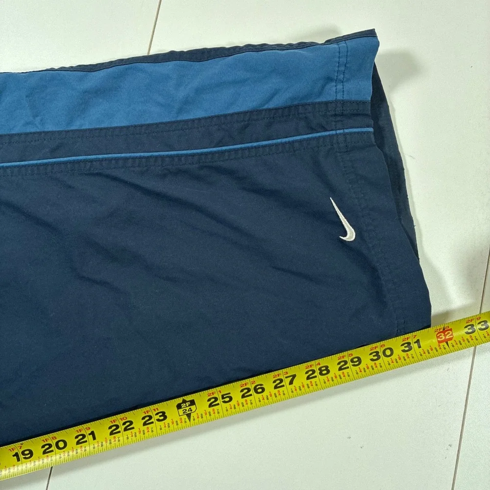 Nike Cargo Track Pants Men Large Navy Blue Mesh Lined Y2K Gorpcore Techwear